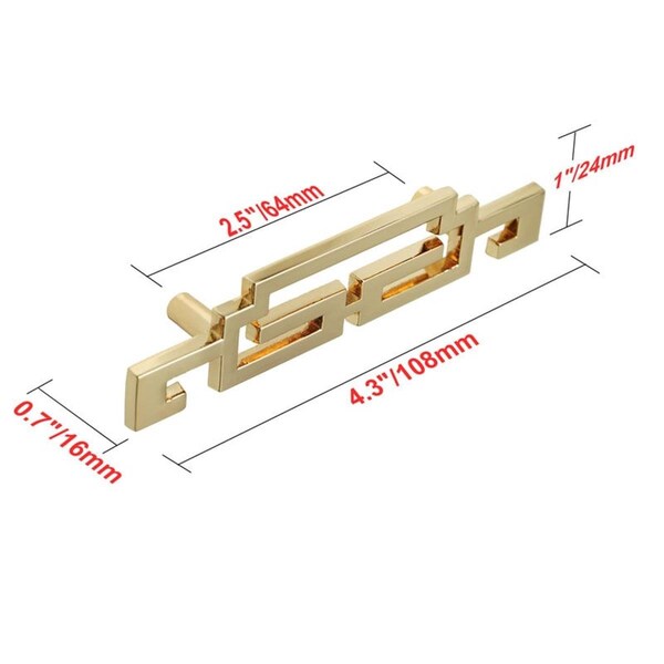 Utopia Alley Steffi Cabinet Pull, 2.5 in. Center to Center, Polished Gold, 25PK HW319PLGD021-25 - main